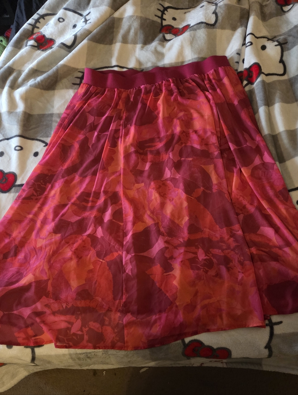 Torrid Gauze Rose Print Maxi Skirt With Shorts